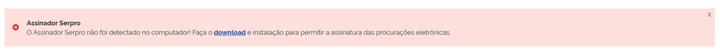 Instalação do assinador SERPRO