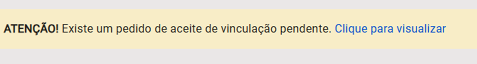 Visualizar solicitação de vínculo
