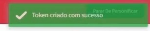 Mensagem de sucesso da integração